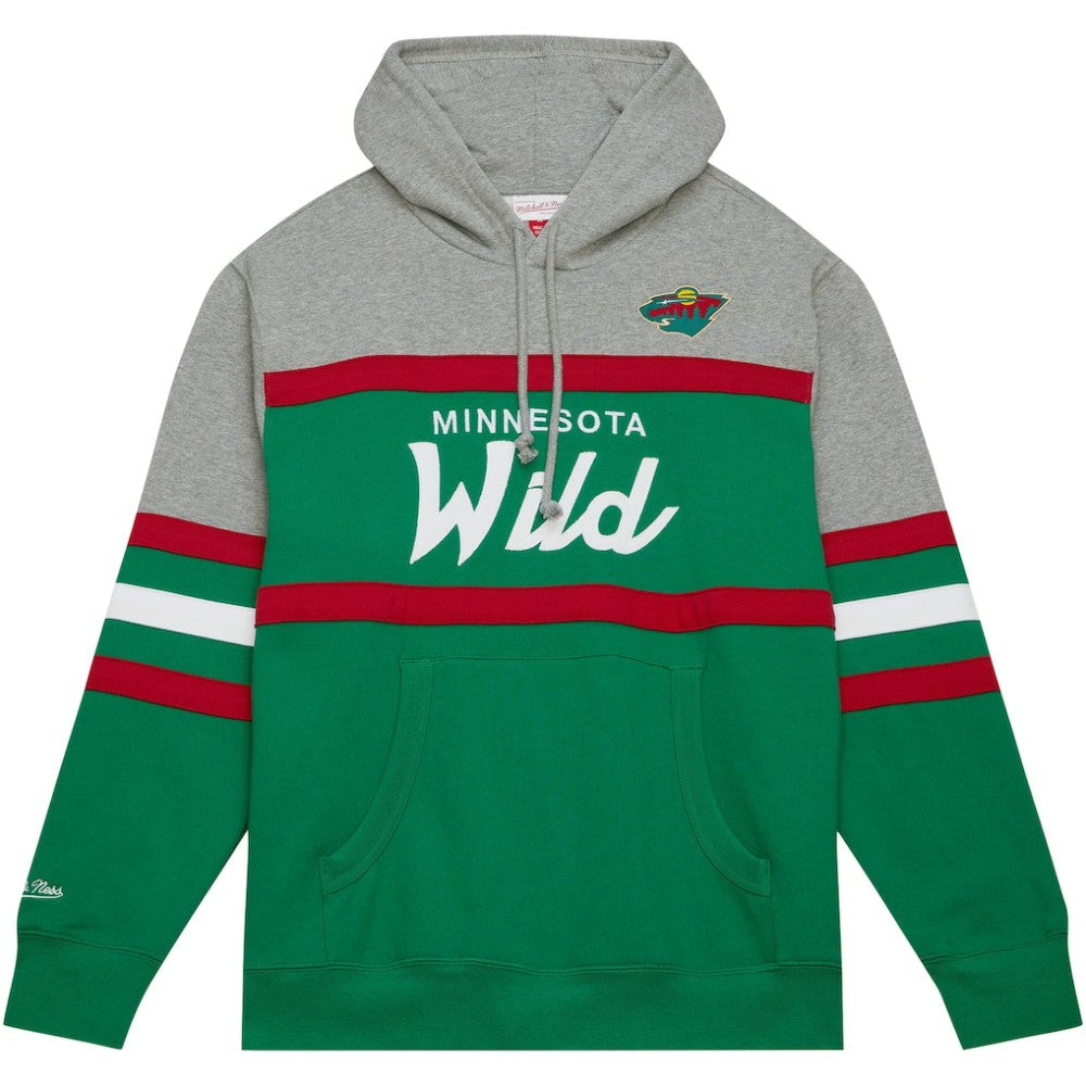 NHL Green/Gray Minnesota Wild Head Coach Pullover Hoodie