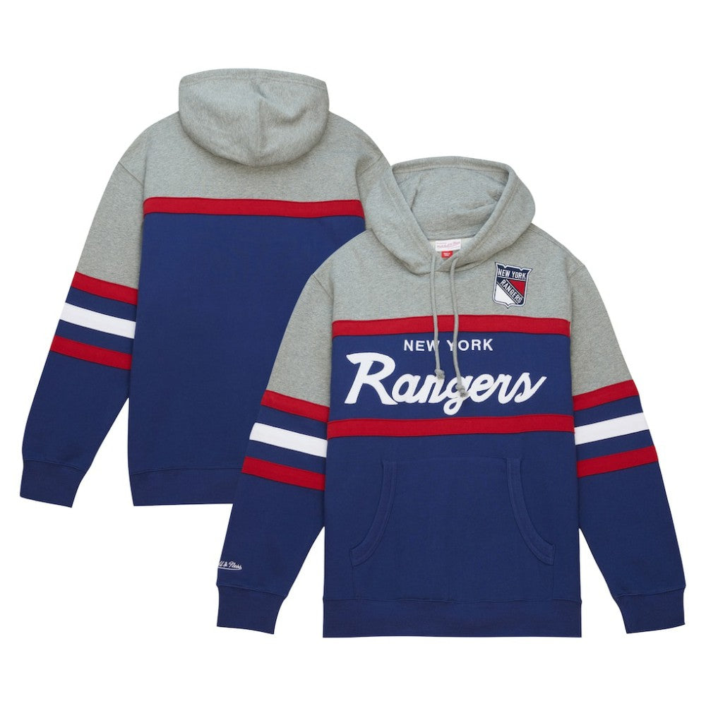 NHL Blue/Gray New York Rangers Head Coach Pullover Hoodie