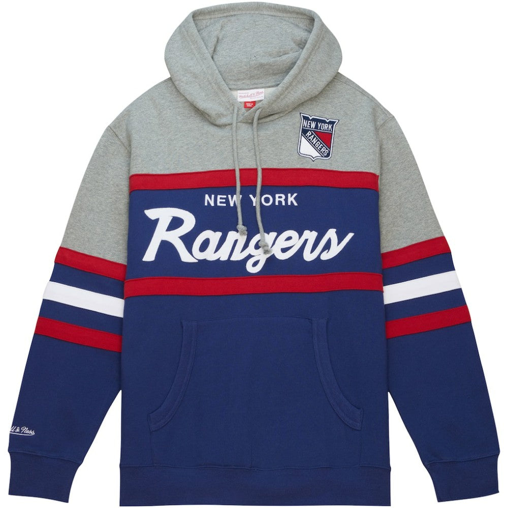 NHL Blue/Gray New York Rangers Head Coach Pullover Hoodie