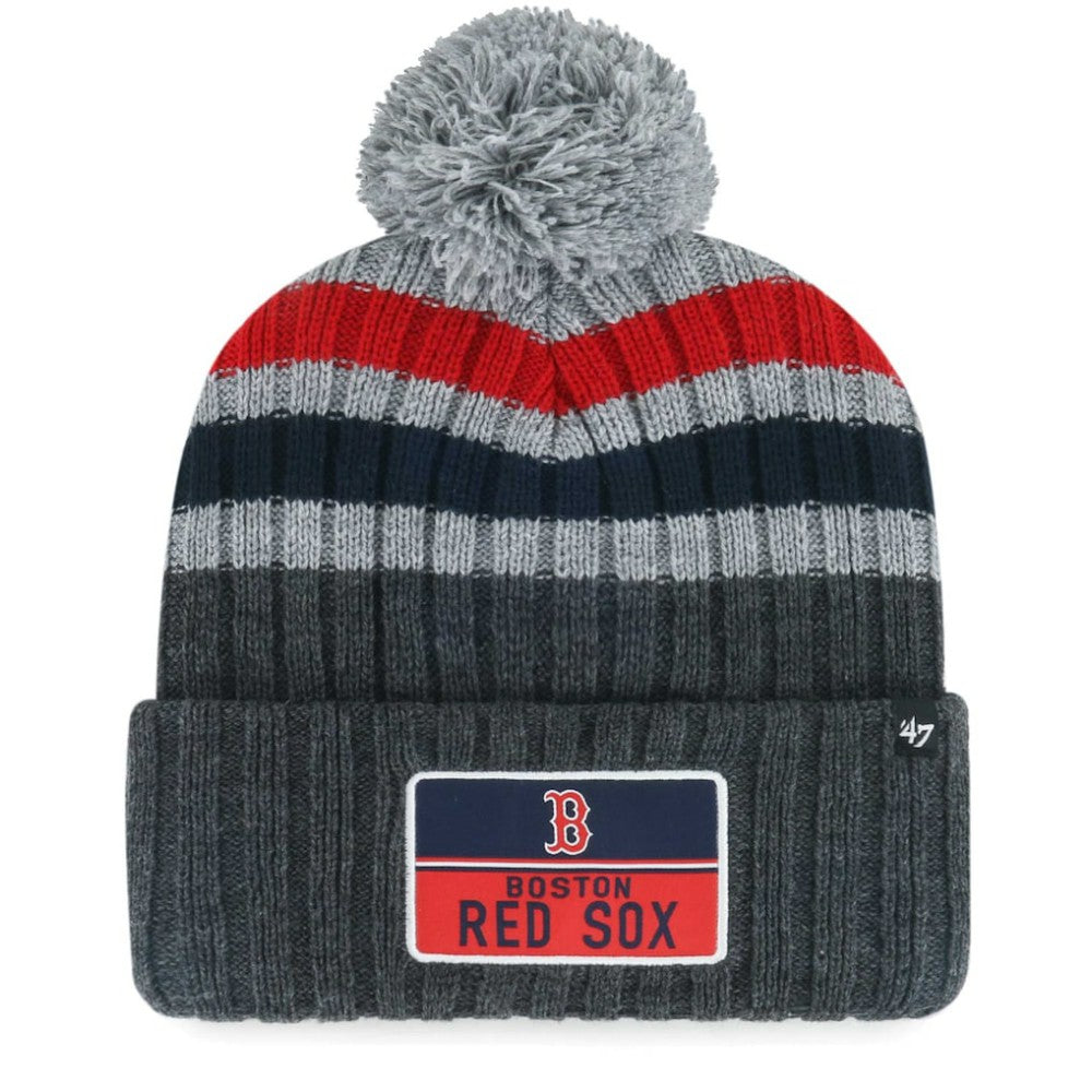 MLB Boston Red Sox '47 Stack Cuffed Knit Hat with Pom