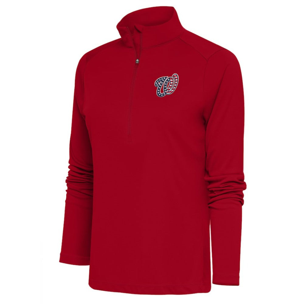 MLB Washington Nationals Antigua Women's Patriotic Tribute Half-Zip Pullover Top