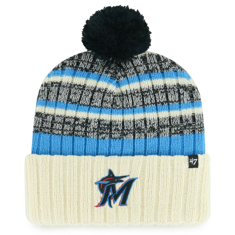 MLB Miami Marlins '47 Tavern Cuffed Knit Hat with Pom