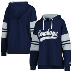 Starter Women's Bump And Run Long Sleeve Hoodie T-Shirt - Dallas Cowboys