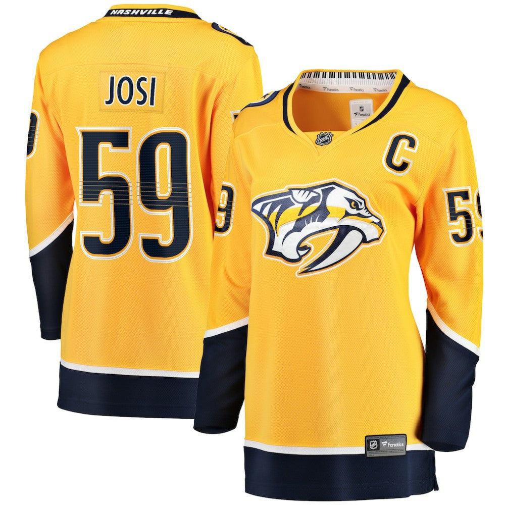 NHL Gold Roman Josi Nashville Predators Fanatics Women's Home Breakaway Player Jersey