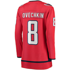 NHL Red Alexander Ovechkin Washington Capitals Fanatics Women's Captain Patch Home Breakaway Player Jersey