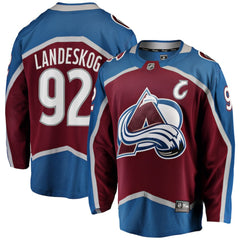 NHL Burgundy Gabriel Landeskog Colorado Avalanche Fanatics Captain Patch Home Breakaway Jersey