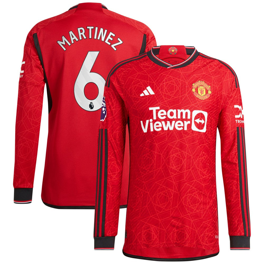 Lisandro Martínez Manchester United 2023/24 Home Long Sleeve Player Jersey - Adidas Red