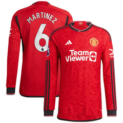 Lisandro Martínez Manchester United 2023/24 Home Long Sleeve Player Jersey - Adidas Red