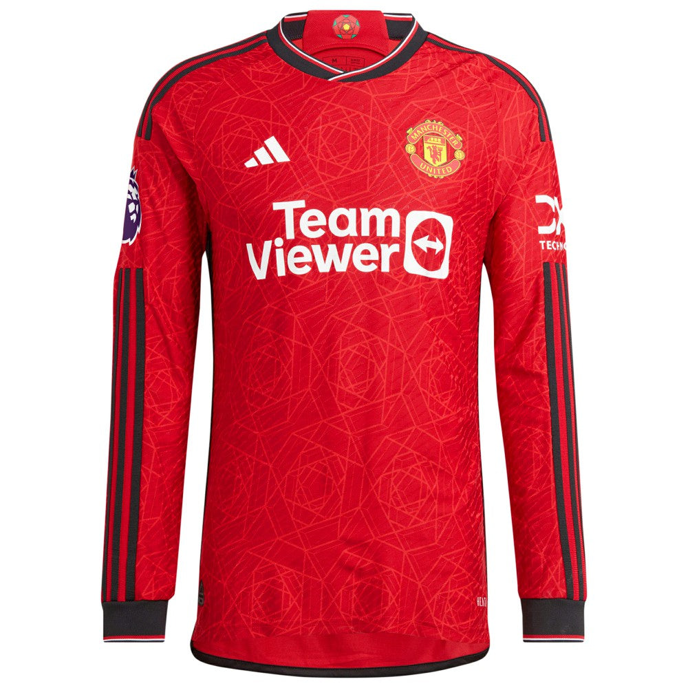 Lisandro Martínez Manchester United 2023/24 Home Long Sleeve Player Jersey - Adidas Red