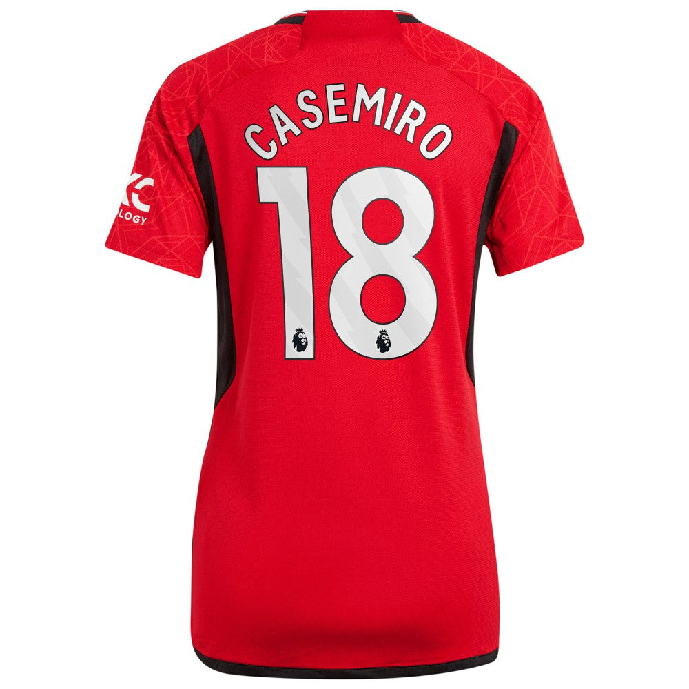 Casemiro Manchester United Women's 2023/24 Home Replica Player Jersey - Adidas Red