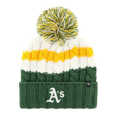 MLB Athletics '47 Women's Ashfield Cuffed Knit Hat with Pom