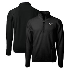 Cutter & Buck Gridiron Classics Big & Tall Cascade Eco Sherpa Fleece Quarter-Zip Pullover Jacket - Philadelphia Eagles