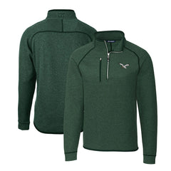 Cutter & Buck Gridiron Classics Big & Tall Mainsail Sweater-Knit Half-Zip Pullover Jacket - Philadelphia Eagles