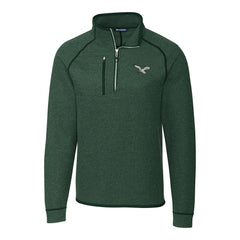 Cutter & Buck Gridiron Classics Big & Tall Mainsail Sweater-Knit Half-Zip Pullover Jacket - Philadelphia Eagles