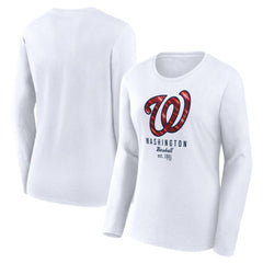 MLB Washington Nationals Fanatics Women's Lightweight Fitted Long Sleeve T-Shirt