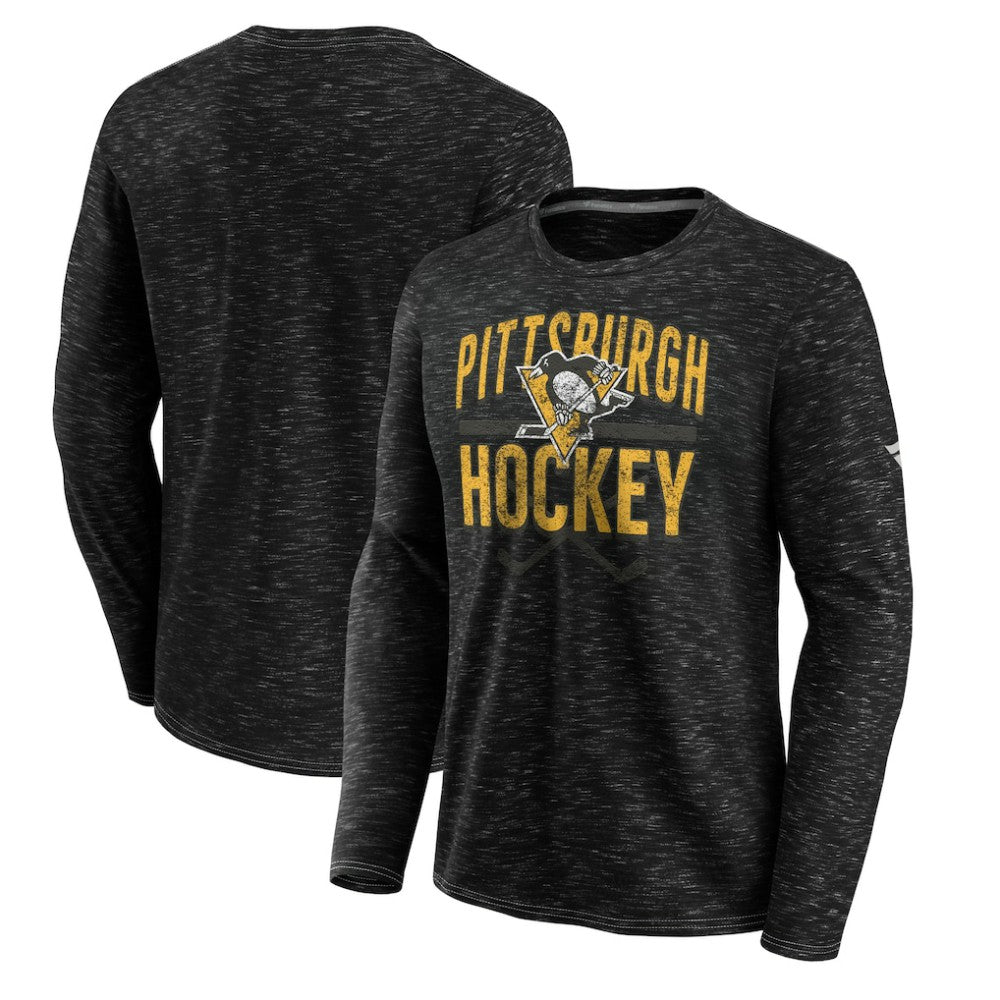 NHL Gray Pittsburgh Penguins Fanatics Iced Out Long Sleeve T-Shirt