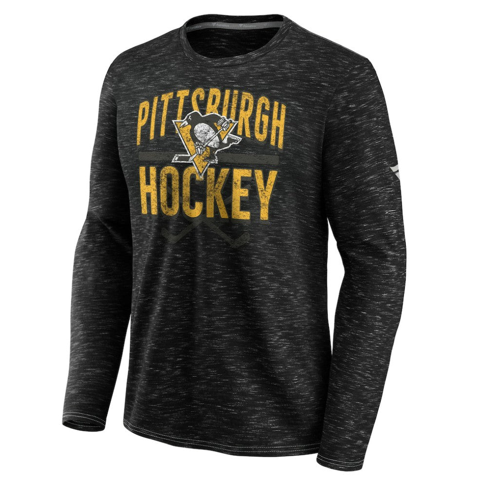 NHL Gray Pittsburgh Penguins Fanatics Iced Out Long Sleeve T-Shirt