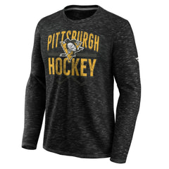 NHL Gray Pittsburgh Penguins Fanatics Iced Out Long Sleeve T-Shirt