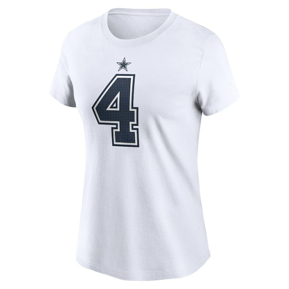 Dak Prescott  Women's Player Name & Number T-Shirt - Dallas Cowboys