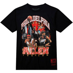 NBA Allen Iverson Philadelphia 76ers Hardwood Classics Bling Concert Player T-Shirt
