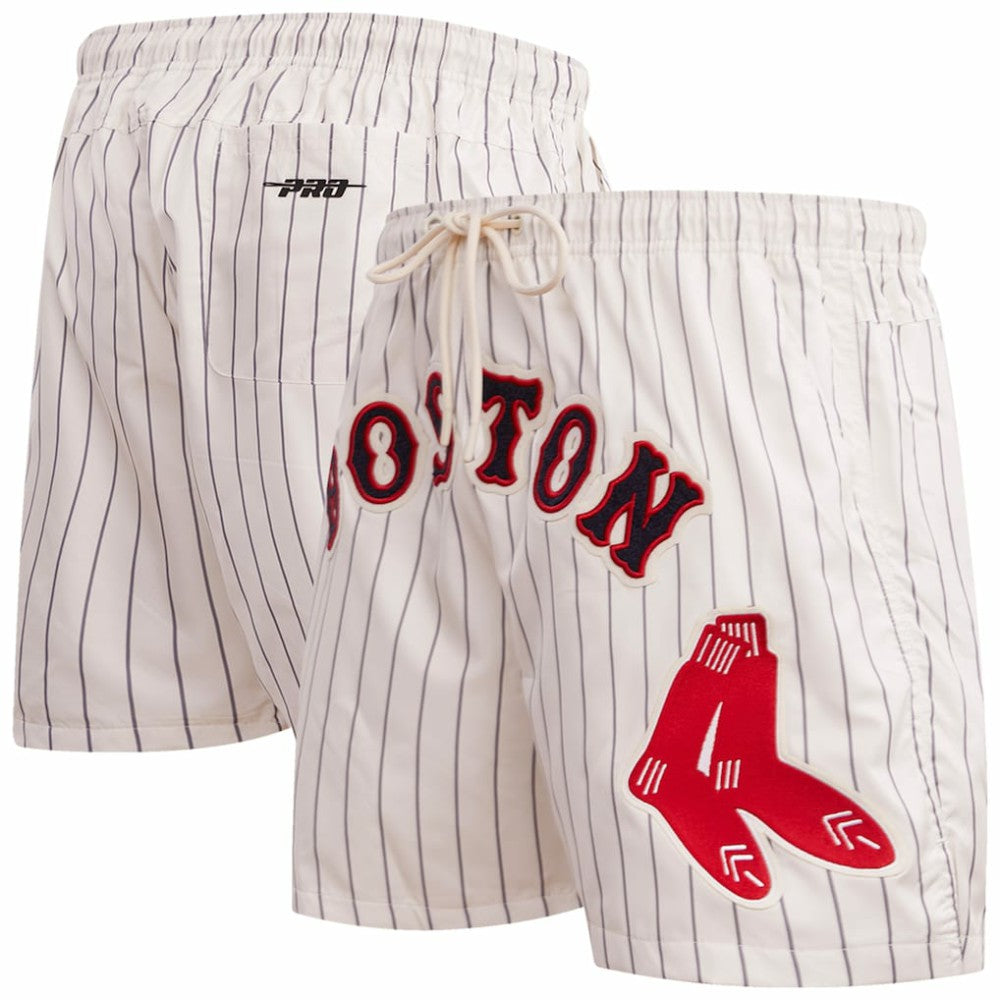 MLB Boston Red Sox Pro Standard Pinstripe Retro Classic Woven Shorts