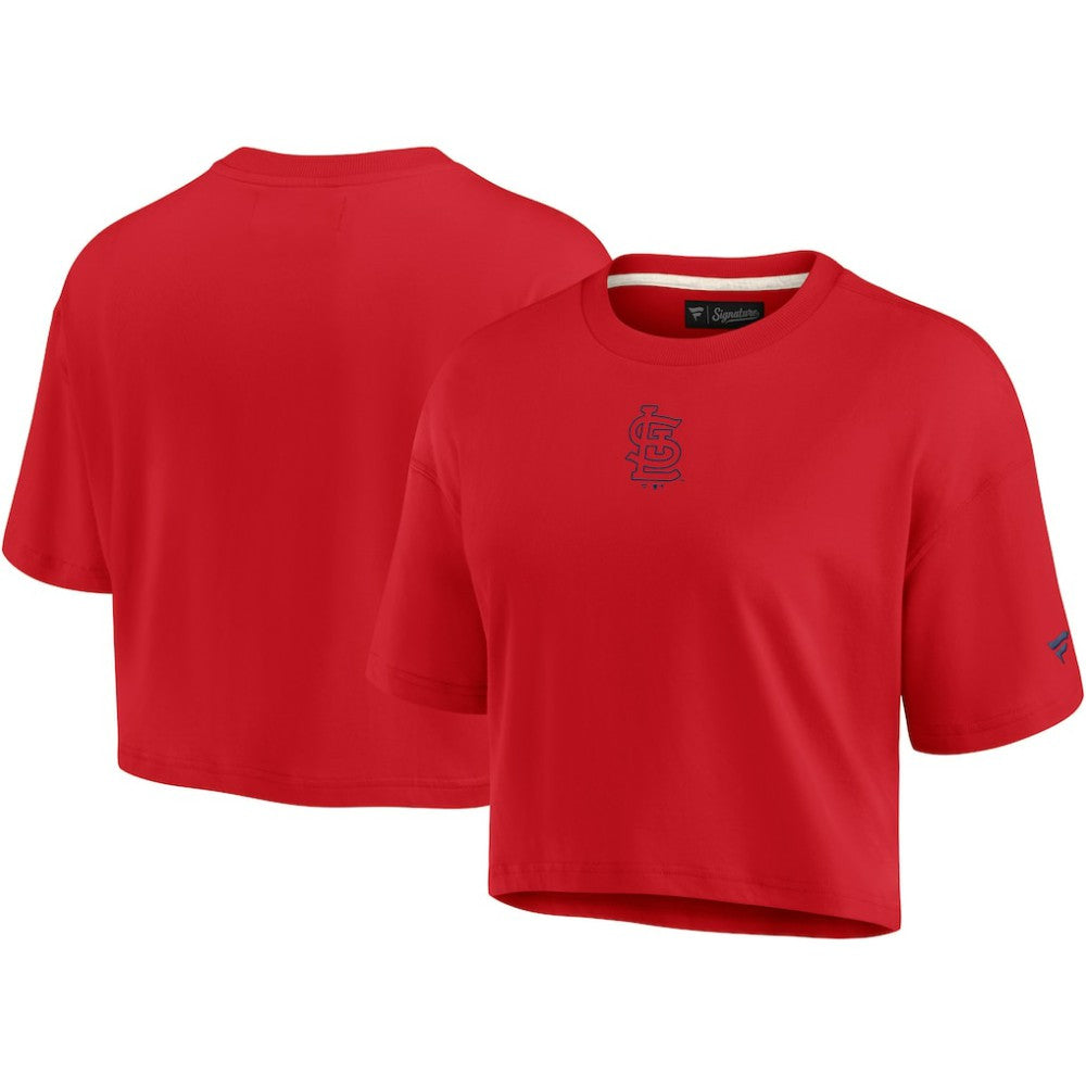 MLB St. Louis Cardinals Fanatics Women's Elements Super Soft Boxy Cropped T-Shirt