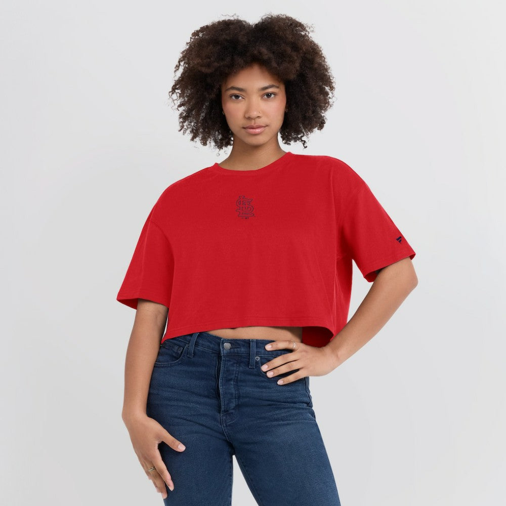 MLB St. Louis Cardinals Fanatics Women's Elements Super Soft Boxy Cropped T-Shirt