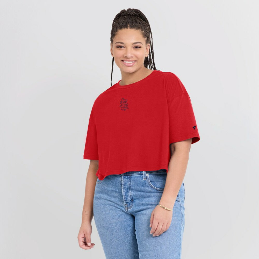 MLB St. Louis Cardinals Fanatics Women's Elements Super Soft Boxy Cropped T-Shirt