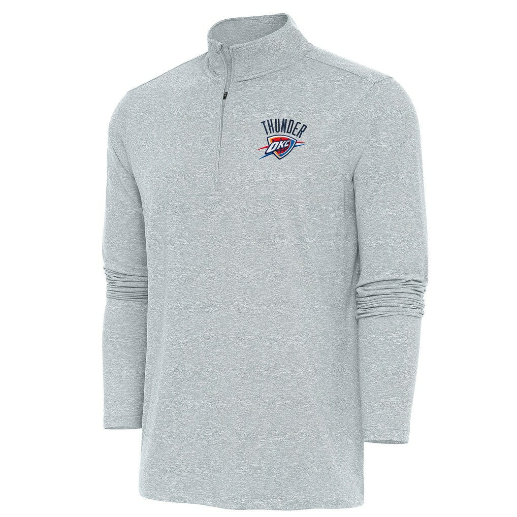 NBA Oklahoma City Thunder Antigua Hunk Quarter-Zip Pullover Top