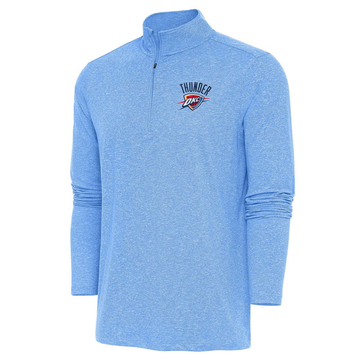 NBA Oklahoma City Thunder Antigua Hunk Quarter-Zip Pullover Top