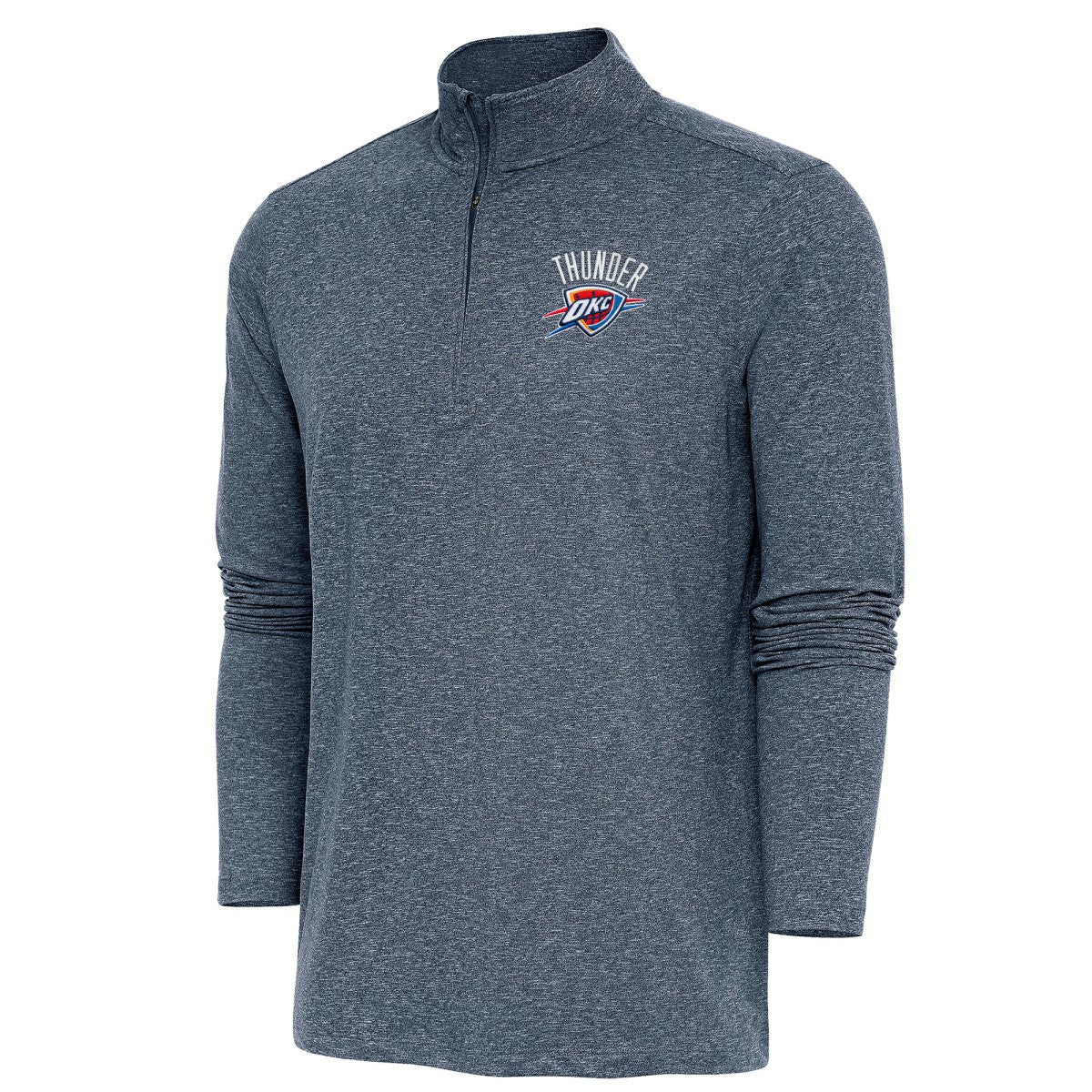 NBA Oklahoma City Thunder Antigua Hunk Quarter-Zip Pullover Top