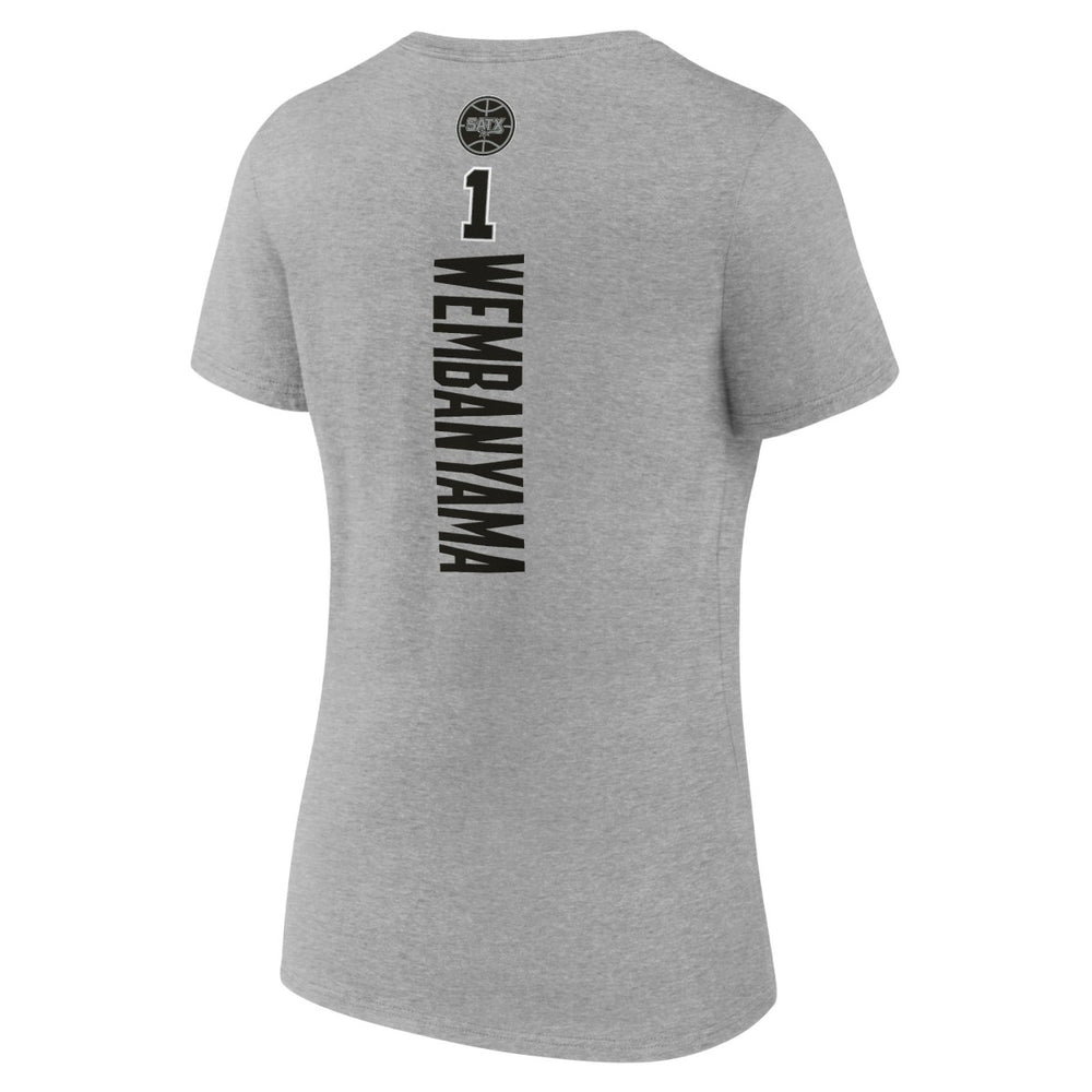 NBA Victor Wembanyama San Antonio Spurs Women's Playmaker Name & Number V-Neck T-Shirt