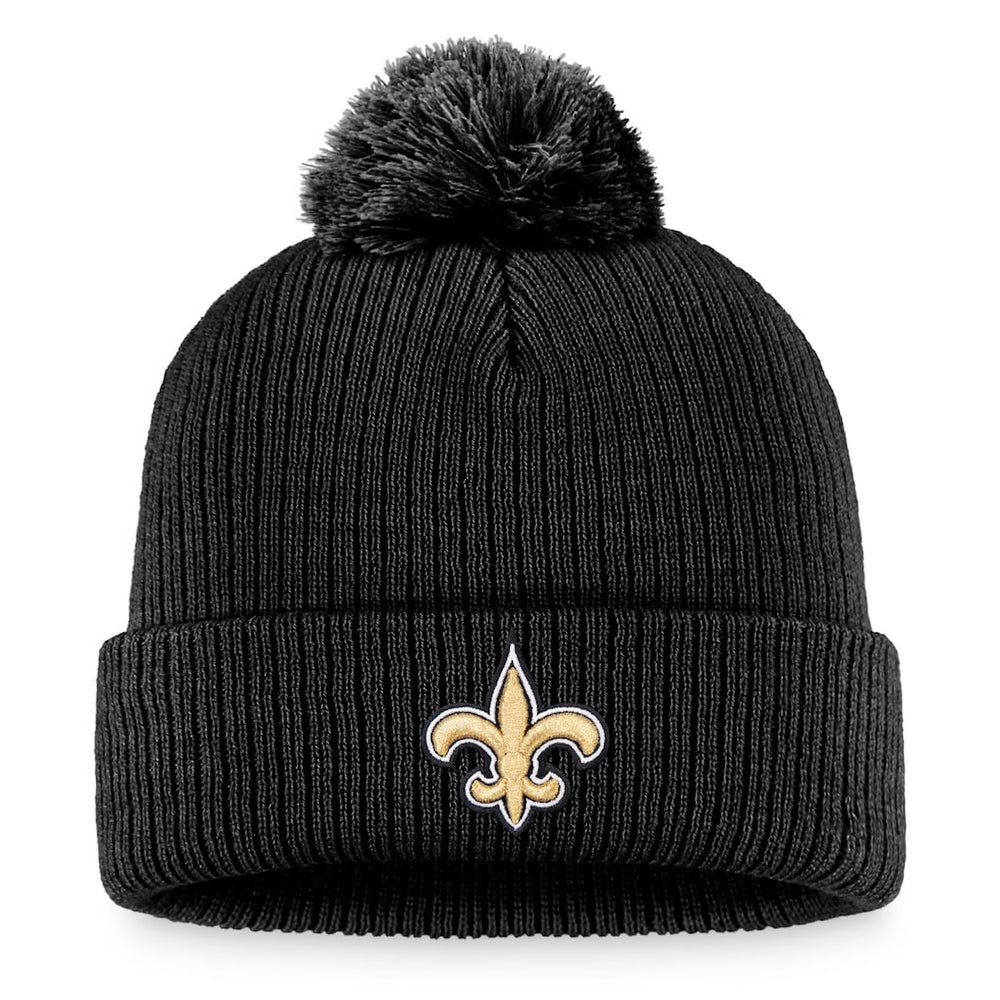 Women's Cuffed Knit Hat with Pom - New Orleans Saints