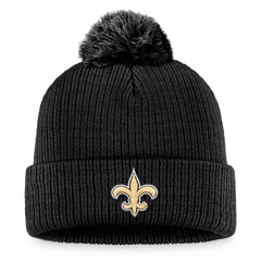 Women's Cuffed Knit Hat with Pom - New Orleans Saints