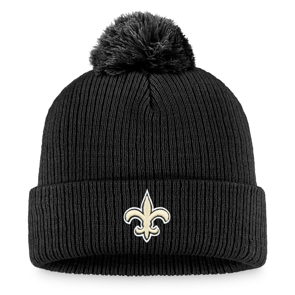 Women's Logo Cuffed Knit Hat with Pom - New Orleans Saints