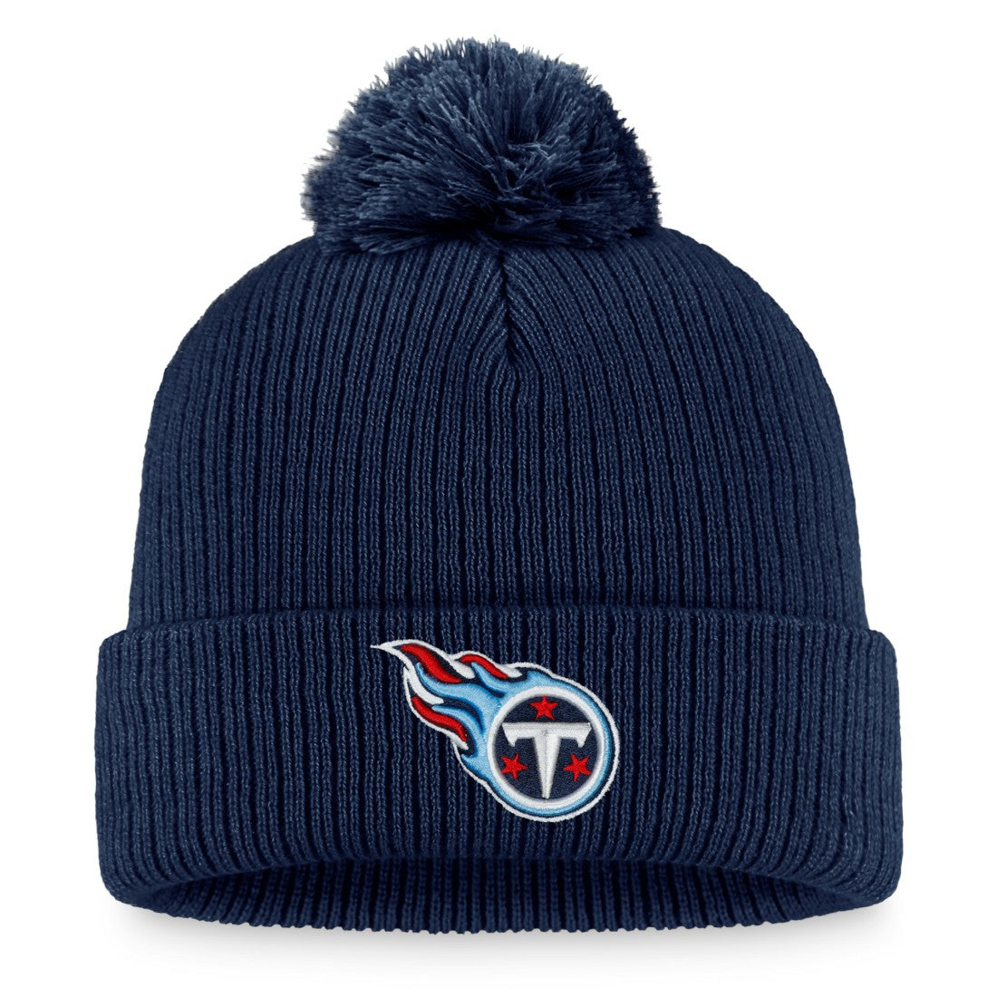 Women's Logo Cuffed Knit Hat with Pom - Tennessee Titans