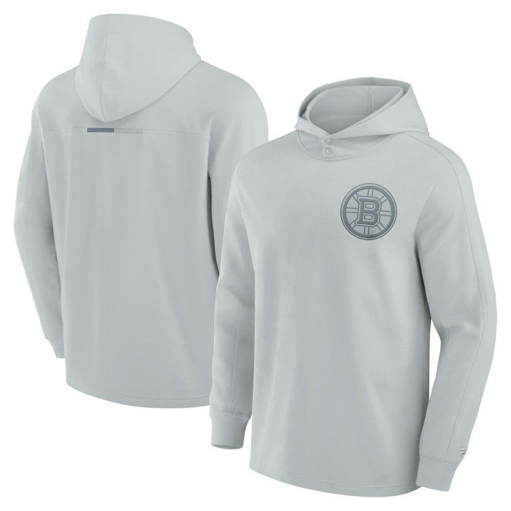 NHL Gray Boston Bruins Fanatics Elements Lightweight Tri-Blend Fleece Hoodie