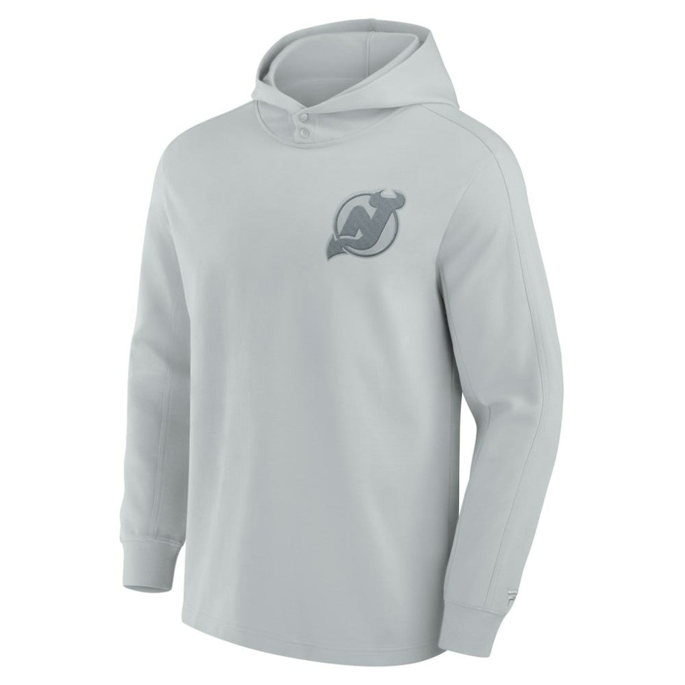 NHL Gray New Jersey Devils Fanatics Elements Lightweight Tri-Blend Fleece Hoodie