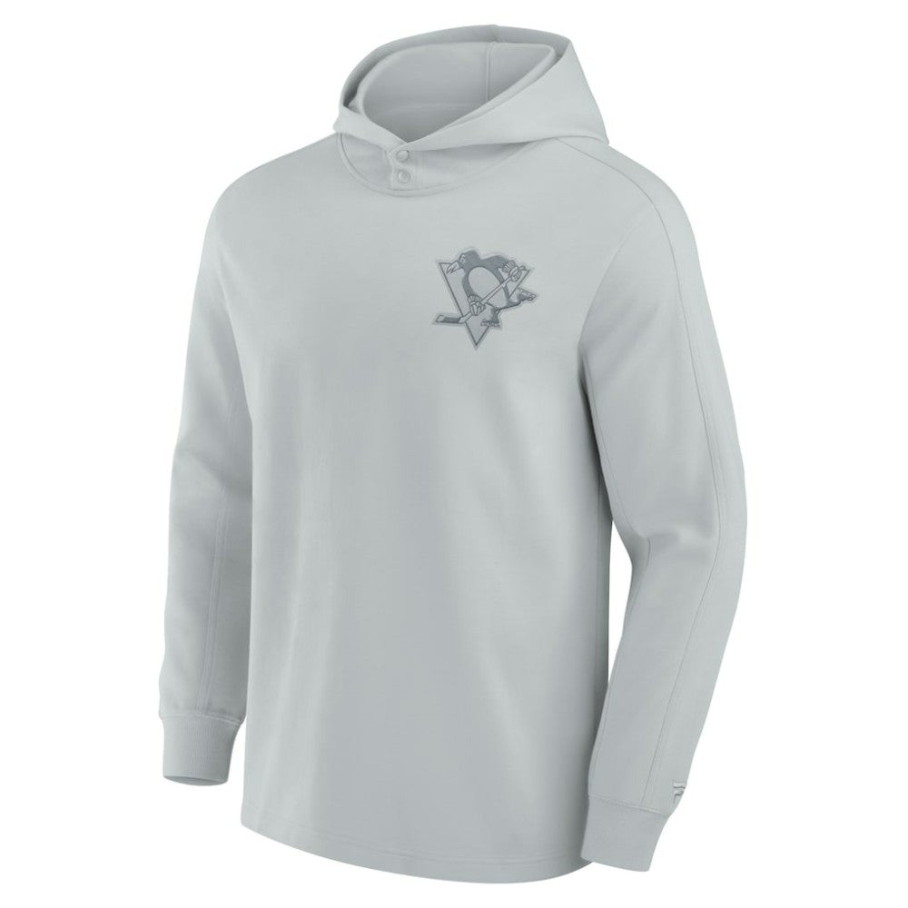 NHL Gray Pittsburgh Penguins Fanatics Elements Lightweight Tri-Blend Fleece Hoodie