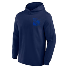 NHL Navy New York Rangers Fanatics Elements Lightweight Tri-Blend Fleece Hoodie