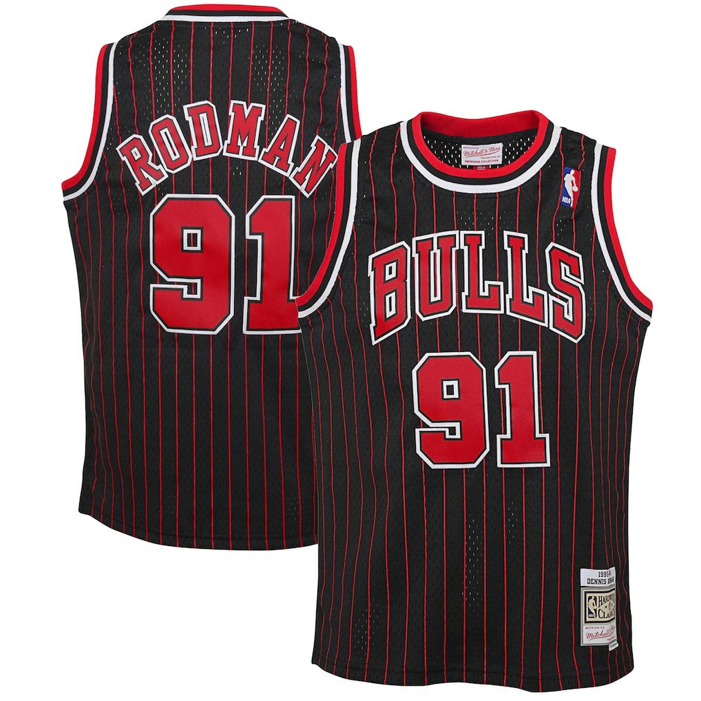 NBA Dennis Rodman Chicago Bulls Youth 1995/96 Hardwood Classics Swingman Jersey sale
