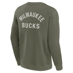 NBA Milwaukee Bucks Unisex Elements Super Soft Fleece Pullover Sweatshirt