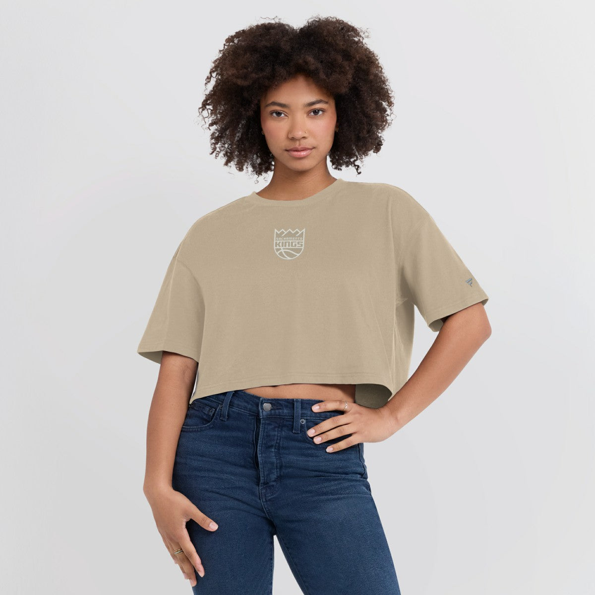 NBA Sacramento Kings Women's Elements Super Soft Boxy Cropped T-Shirt