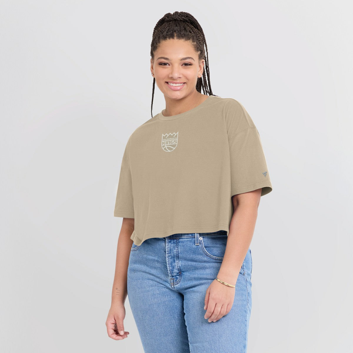 NBA Sacramento Kings Women's Elements Super Soft Boxy Cropped T-Shirt