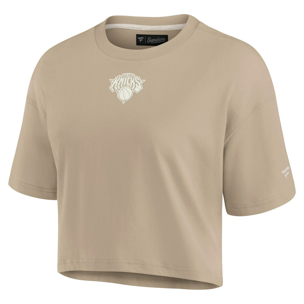 NBA New York Knicks Women's Elements Super Soft Boxy Cropped T-Shirt