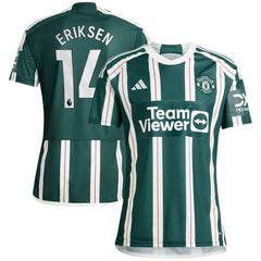 Christian Eriksen Manchester United 2023/24 Away Replica Player Jersey - Adidas Green