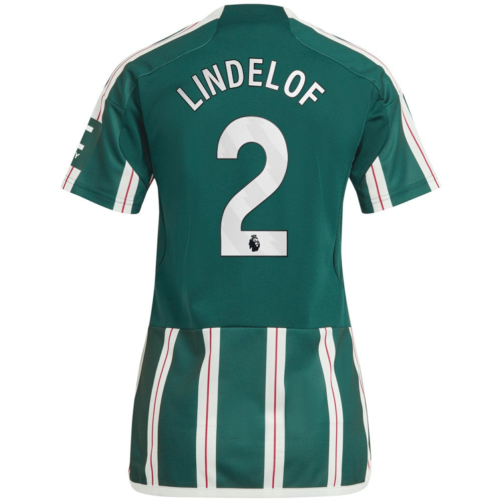 Victor Lindelof Manchester United Women's 2023/24 Away Replica Player Jersey - Adidas Green