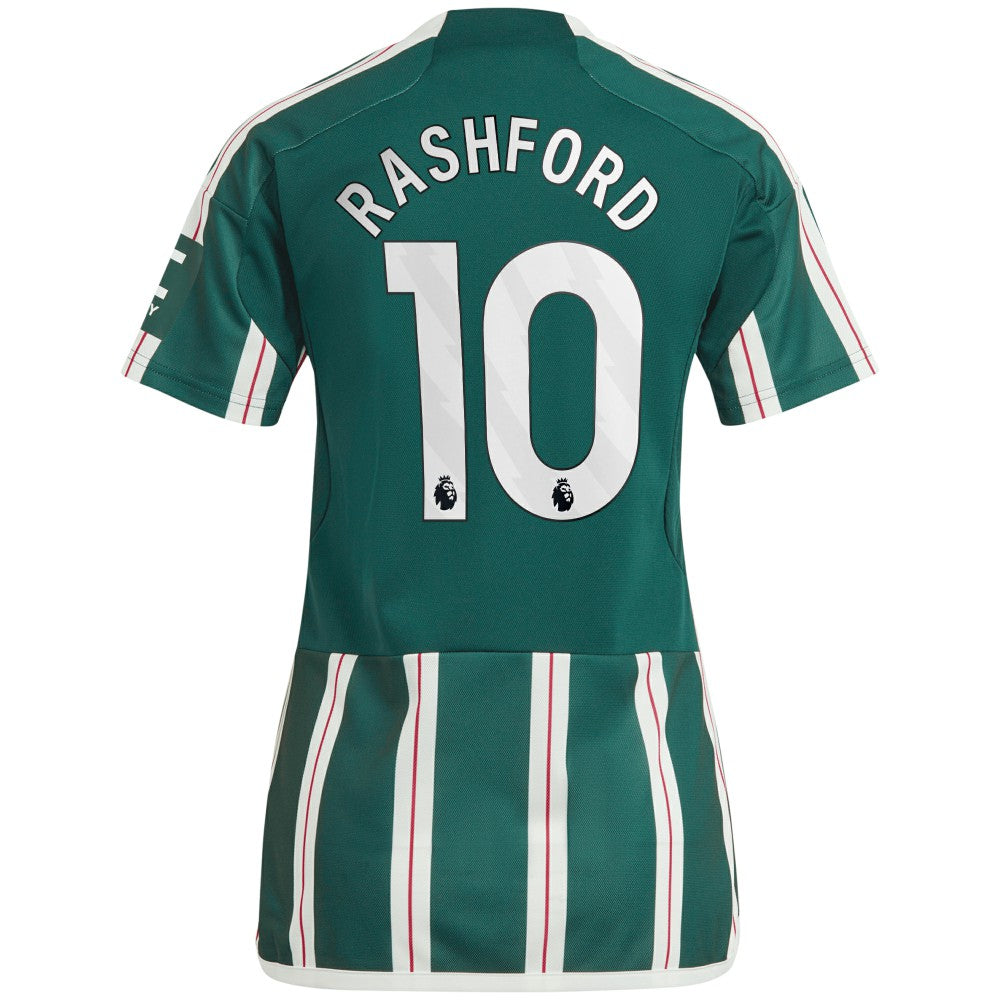 Marcus Rashford Manchester United Women's 2023/24 Away Replica Player Jersey - Adidas Green
