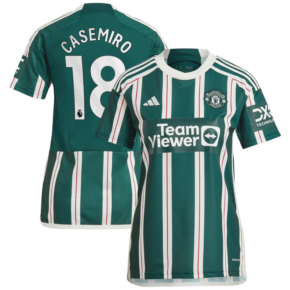 Casemiro Manchester United Women's 2023/24 Away Replica Player Jersey - Adidas Green
