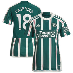 Casemiro Manchester United Women's 2023/24 Away Replica Player Jersey - Adidas Green